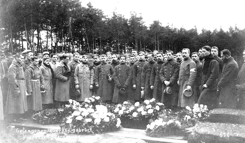 Beerdigung eines französischen Kriegsgefangenen, 1915